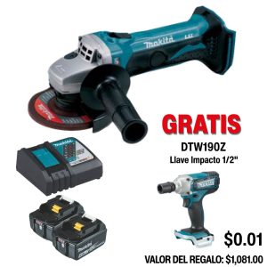 DGA452RMJ Esmeriladora angular inalámbrica