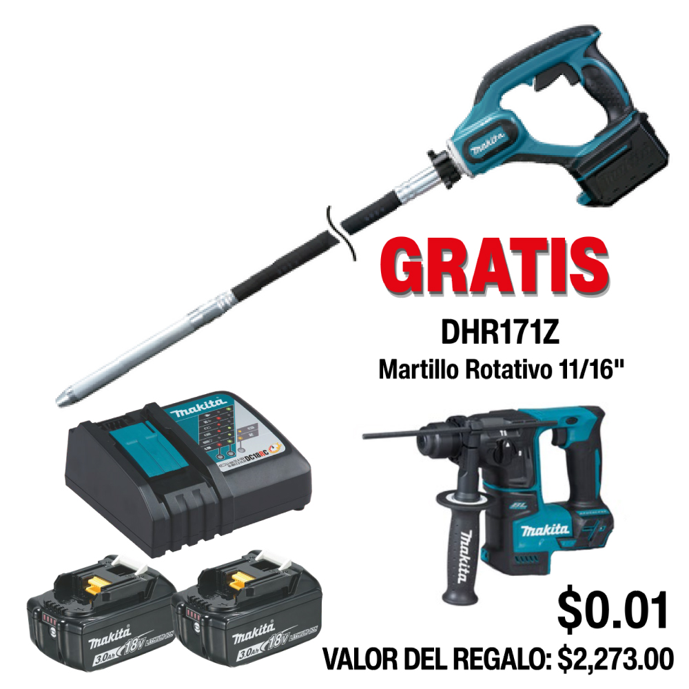 DVR850RFE Vibrador de concreto inalámbrico.