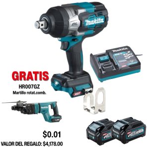 TW001GM201 Llave de impacto BL 40Vmáx 4,0 Ah XGT 3/4” 1.800 Nm