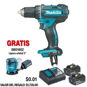 DDF482RFE Taladro Atornillador 1/2" 18V VVR