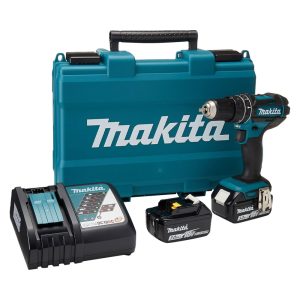 DHP482RFE Rotomartillo Atornillador, 1/2" V.V.R. 0-600/0-1.900 Rpm y Cargador con Luz Freno Maletín de 18V