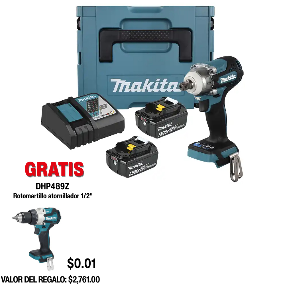 DTW301RTJ Llave de Impacto Inalambrica 18V