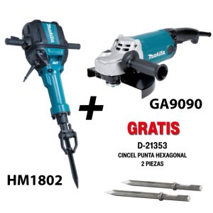 HM1802-COM COMBO Rompedor eléctrico +  Esmeril 9Pulg
