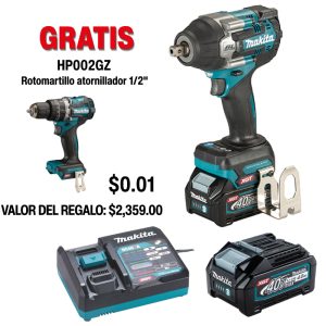 TW008GM201 Llave de impacto XGT 1/2” BL 40V MÁX