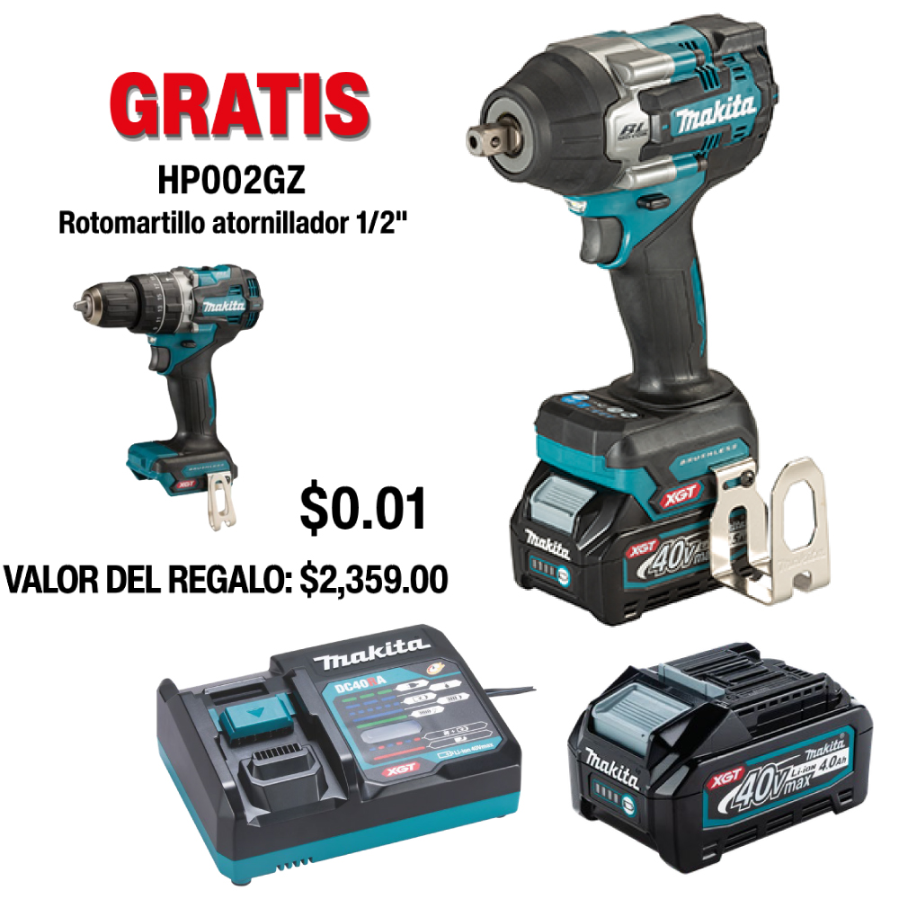 TW008GM201 Llave de impacto XGT 1/2” BL 40V MÁX